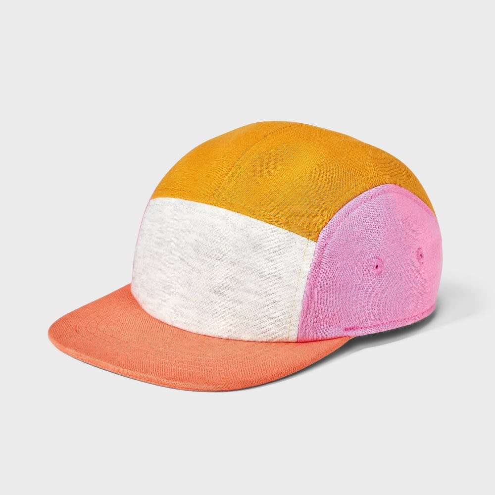 Baby Girls' Colorblock Panel Hat - Cat & Jack™ Pink 12-24M