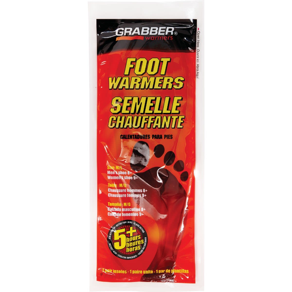 Grabber Foot Warmer Insole, Medium/Large