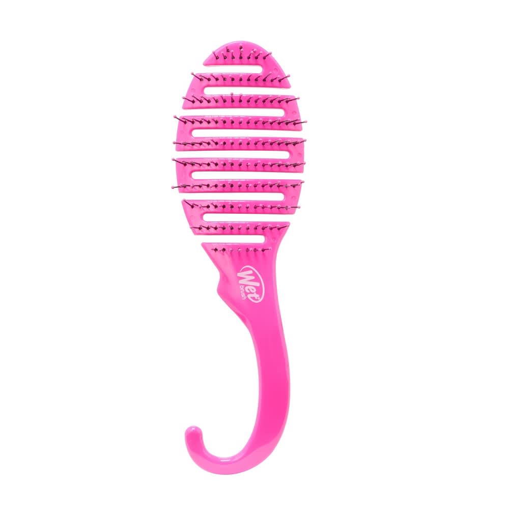 Wet Brush Shower Detangler Hair Brush - Fuchsia: Nylon Bristles, Plastic Handle, Suitable For All Hair Types