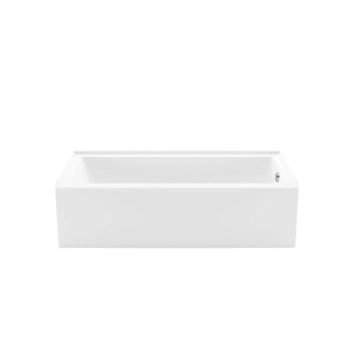 MAAX Bosca Access 60L x 30W x 16H Acrylic Alcove Bathtub with Certified Anti-Slip Floor & Above