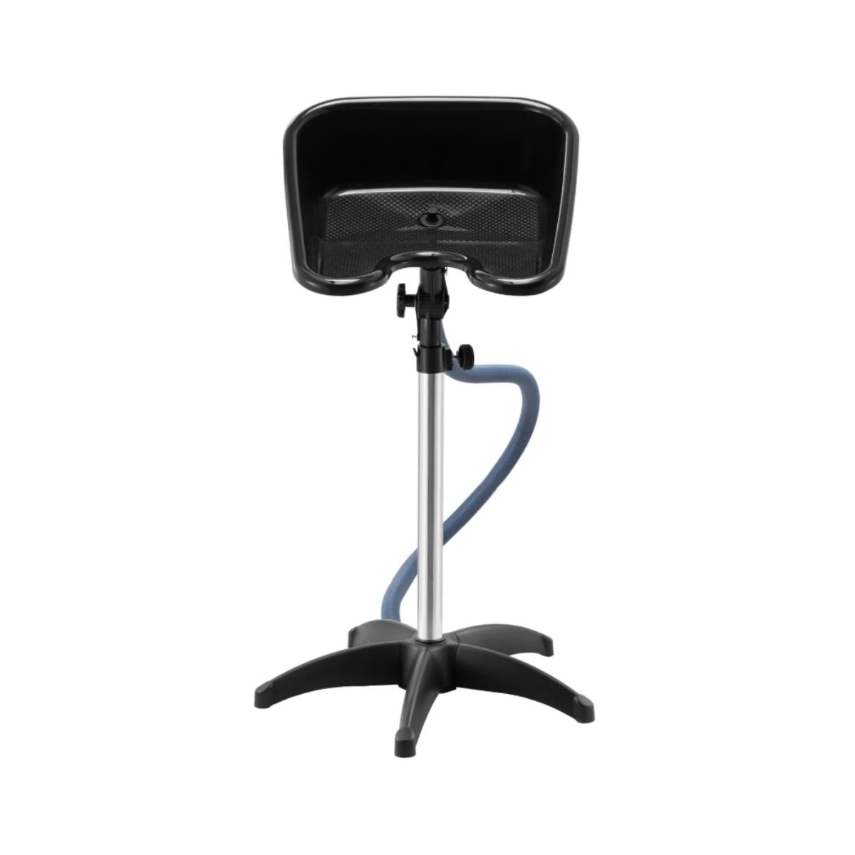 VEVOR Portable Shampoo Bowl, Shampoo Sink for Washing Hair with Adjustable Height and Angle, Portable Salon Sink with Drain Hose and Star-Shaped Base for Barbershop Beauty Salon Spa Center Use, Black