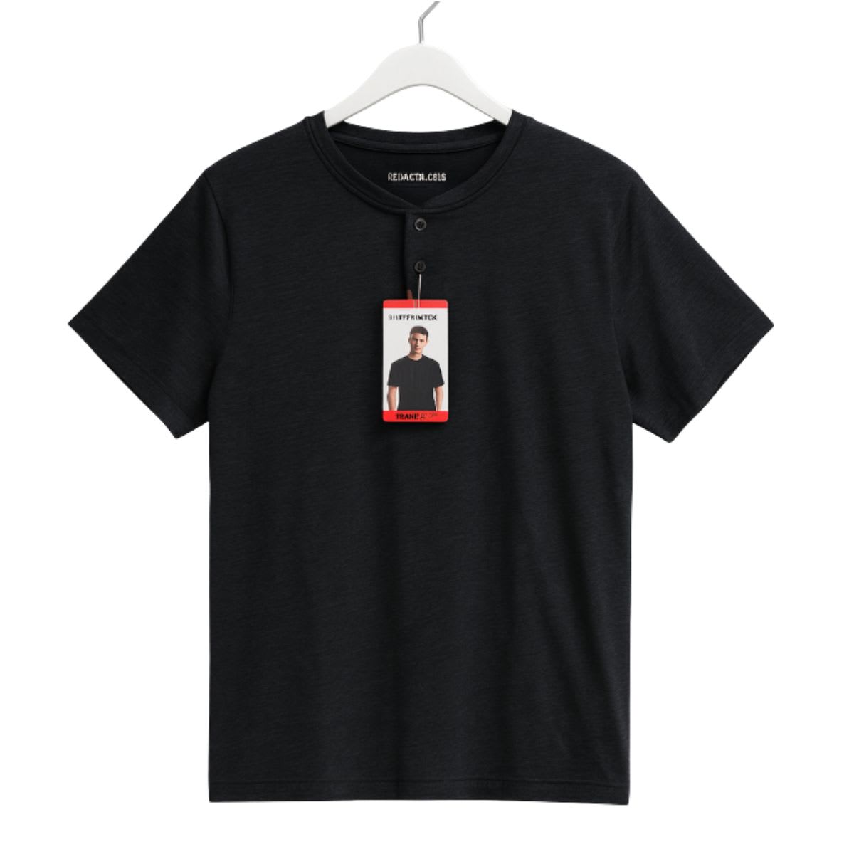 Kenneth Cole mens premium henley Black. M/M