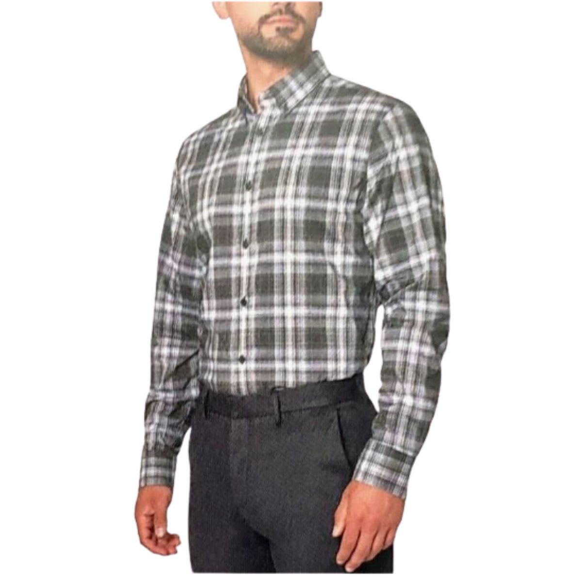 Modern Ambition Men's Plaid Dress Shirt, Stretch Woven, Multi-Colour