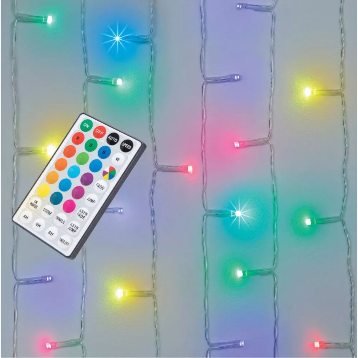 5' x 3.5' LED RGB Curtain Light with Remote - West & Arrow