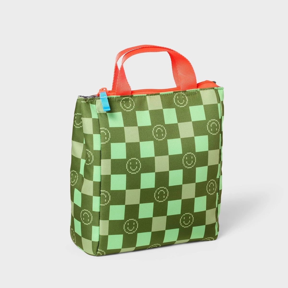 Kids' Lunch Bag Smiley Face - Cat & Jack: Zipper Closure, Polyester Material