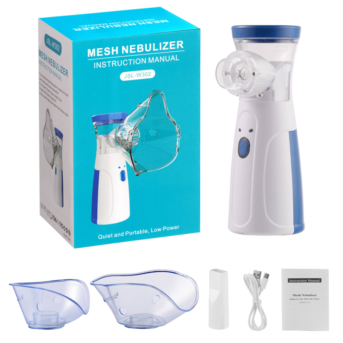 Ultrasonic Atomizers Portable Mute Asthma Inhaler Handheld Nebulizers Machine Mini Medical Nebulizer for Adults and Children