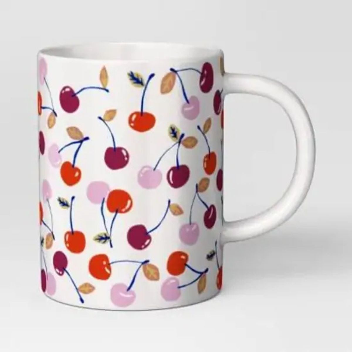 16oz Cherry Print Stoneware Mug White - Room Essentials™