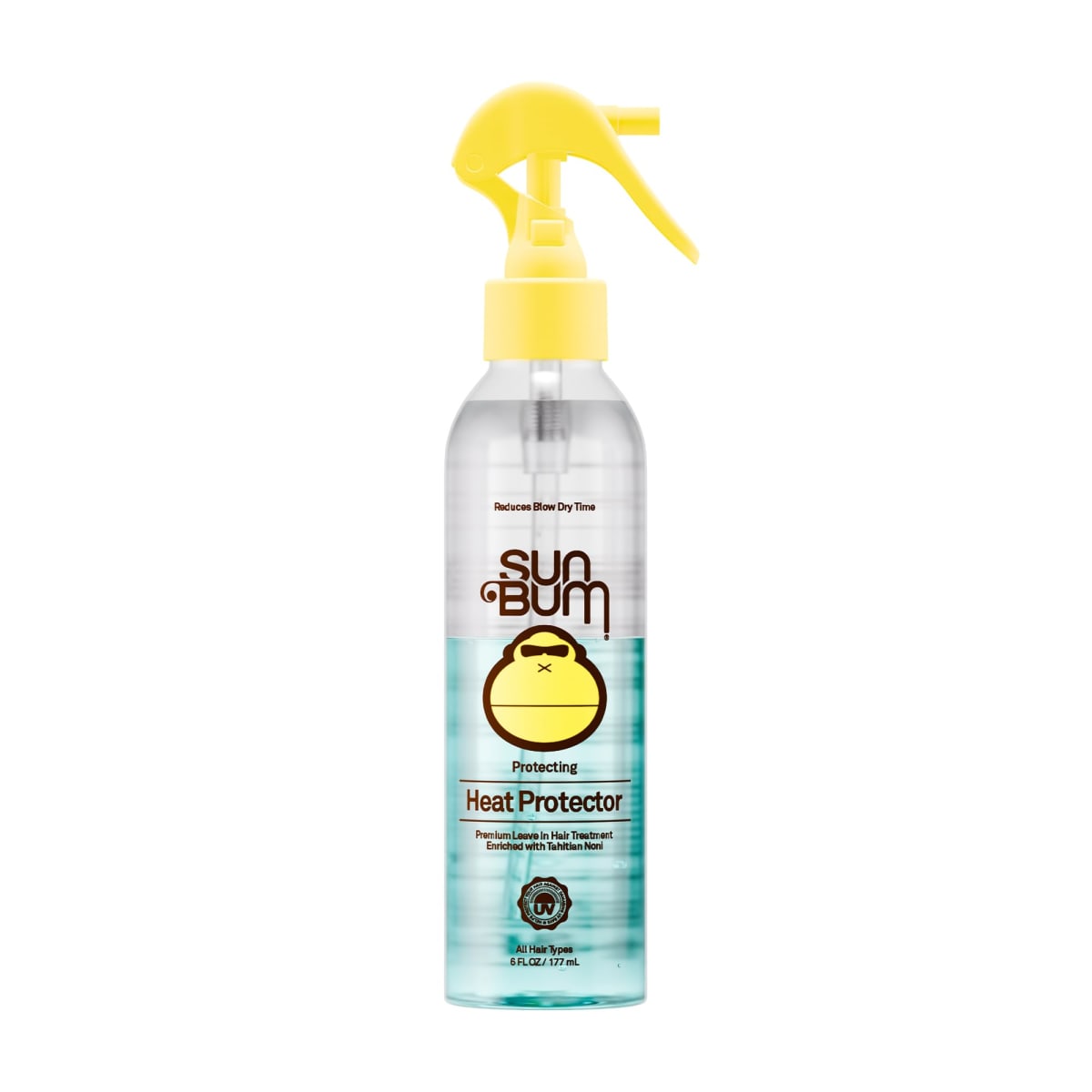 Sun Bum Protecting Heat Protector Spray, Heat Protectant Hair Spray, Frizz Control, Sulfate Free, Paraben Free, Color Safe, 6 OZ Bottle, 1 Count