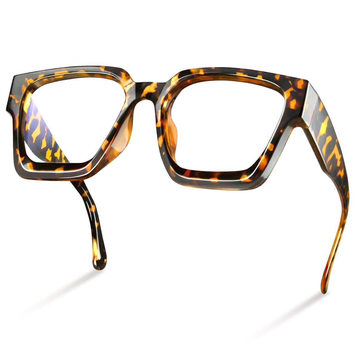 livho Oversized Blue Light Blocking Glasses for Woman - Rectangle Fashion Glasses for Computer, Chic Preppy Frame
