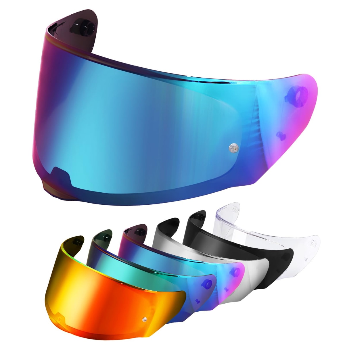 VCOROS Helmet Shield For Assault/Rapid/Stream Full Face Shield Compatible with FF800 FF320 FF328 FF353 Street Motorcycle Helmet Visor Replacement (Rainbow)