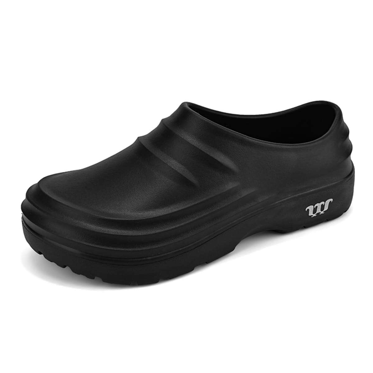 QPAO Work Shoes for Men & Women Non Slip Clogs Kitchen Chef Shoes Comfortable Women Clogs Beach Shoes, Black 602, 7 Women/6 Men