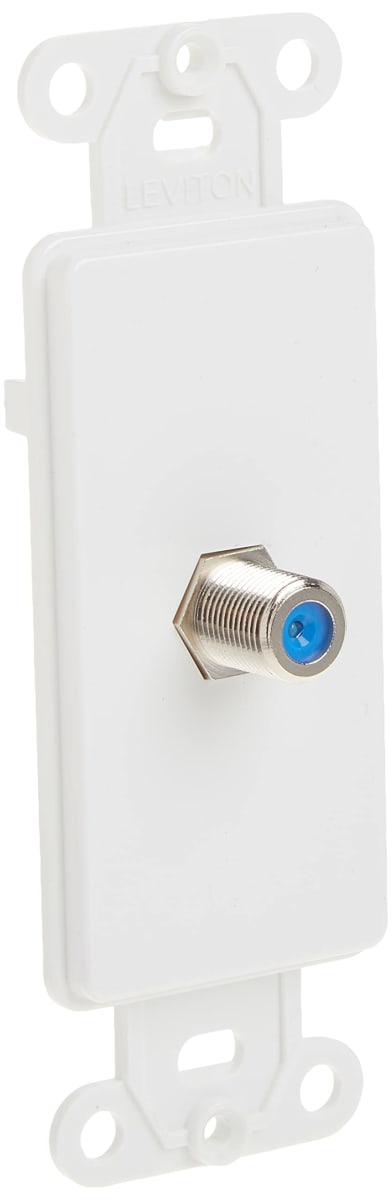 Leviton F Connector, Decora Insert, 40681-00W, White