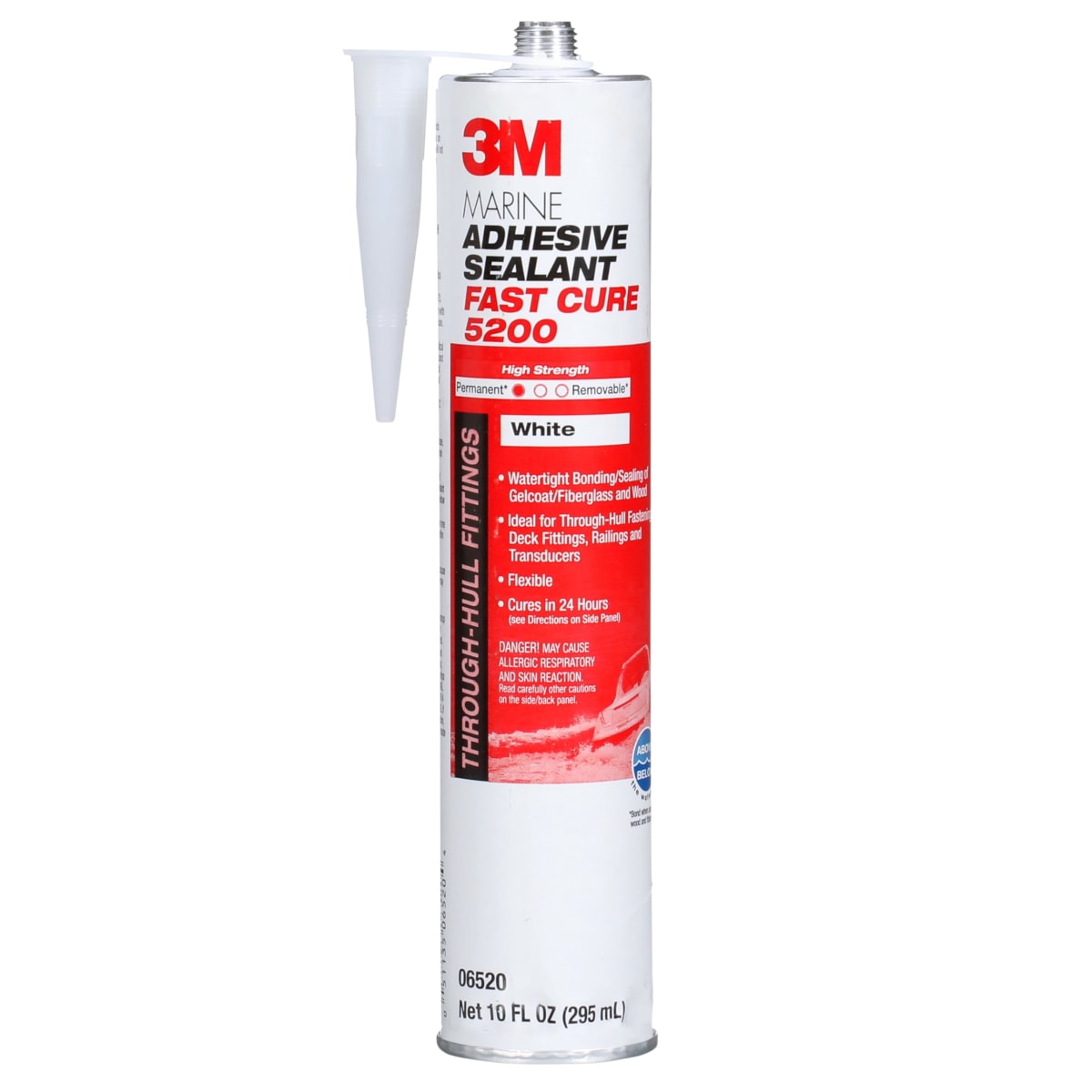 3M 51135065204 Marine Adhesive/Sealant Fast Cure (White, 1/10 Gallon)