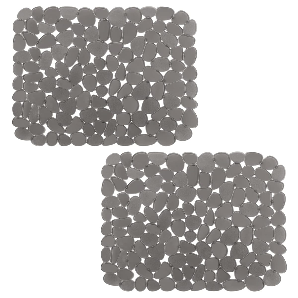 Bligli Pebble Sink Mat for Stainless Steel/Ceramic Sinks, PVC Eco-Friendly Sink Protectors for Bottom of Kitchen Sink, Dishes and Glassware, Fast Draining, 15.8 x 11.8 inch(2 Pack, Grey)