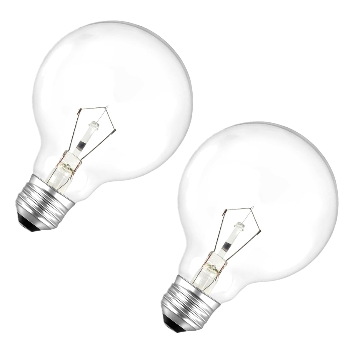 RESISPA (2 Pack G25 Globe Light Bulbs – 40W Incandescent Light Bulb, G25 Double Life Globe Bulb,