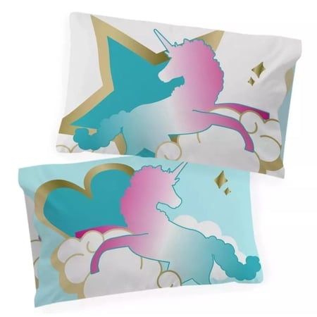 Afro Unicorn Kids Pillowcase - 1 Reversible Pillowcase 20in x 30in