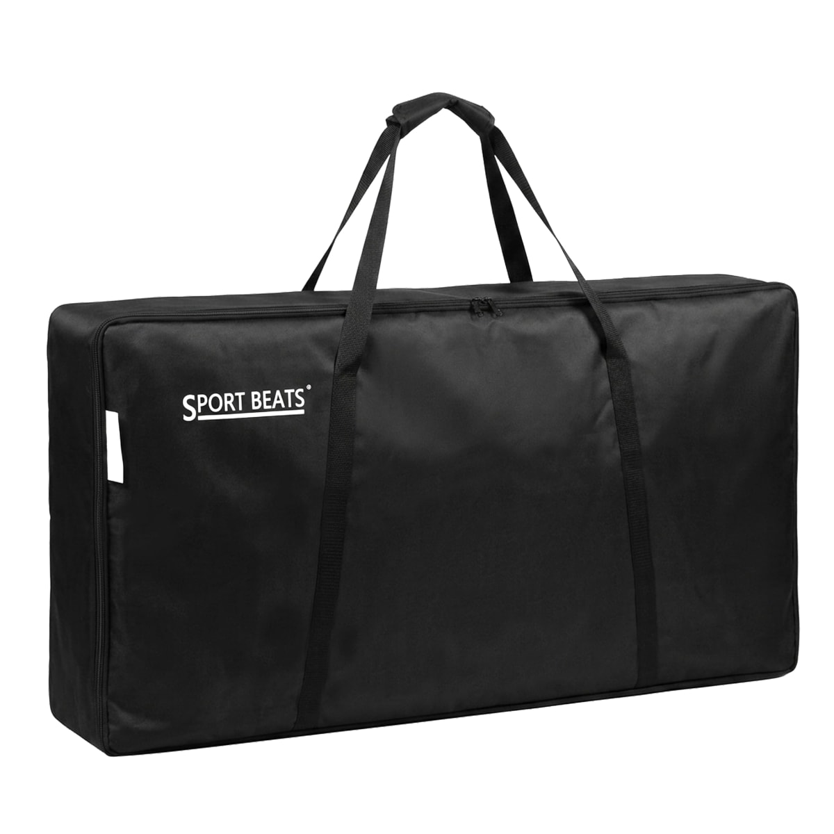 SPORT BEATS Cornhole Carrying Case for Two Regulation 4x2 Boards, Heavy Duty 600D Oxford Cornhole Set Storage with Luggage Zippers & Padded Strap for Backyard Tailgating, 48.5x24.5x9