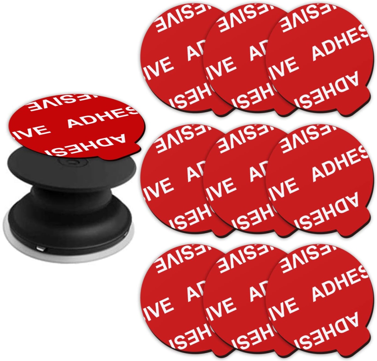 AZXYI Very High Bond Sticky Adhesive, 9 Pack Adhesive Replacement for Socket Base, 1.4 inches Double Sided Sticker Tapes for Phone Collapsible Grip & Stand Base