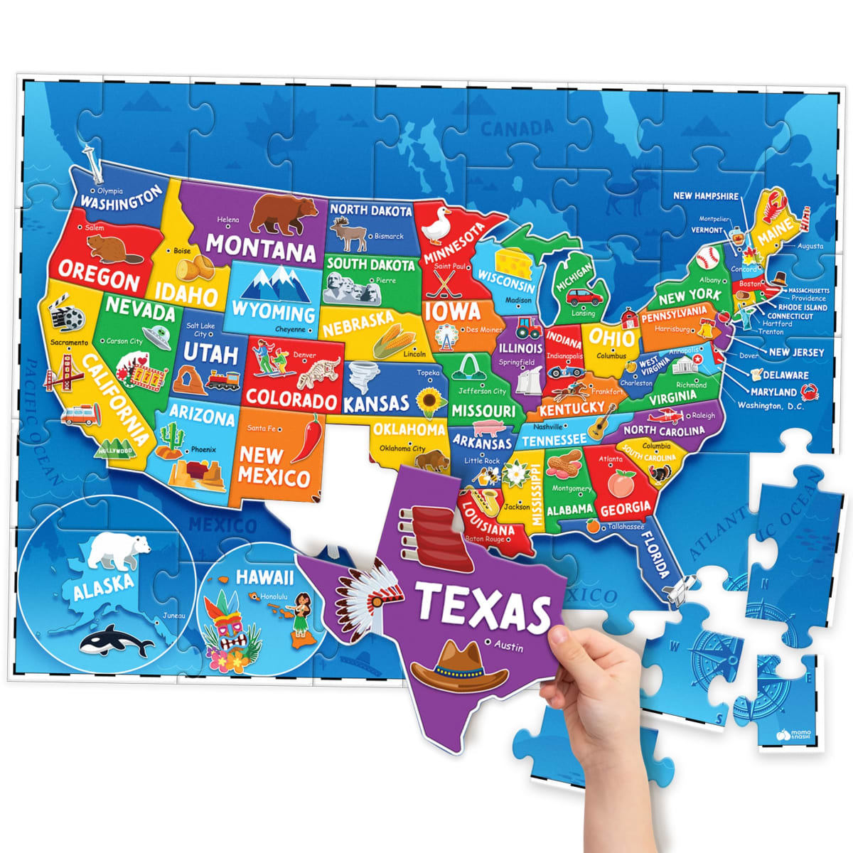 Jigsaw Puzzles for Kids - Map of The USA