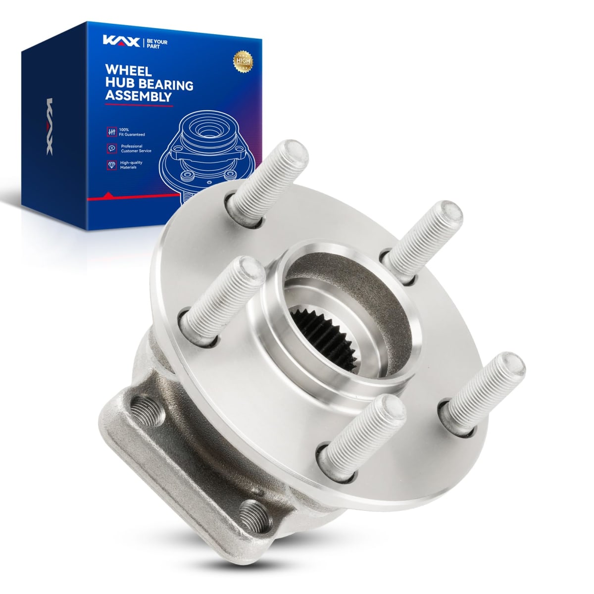 513303 Front Wheel Hub and Bearing Assembly Fit for 2009-2014 Forester, 2013-2014 XV Crosstrek, 2008-2014 Impreza 2.5i/ WRX/ 2.5i Premium/Outback Sport/Base/Sport Premium/Limited/Sport Limited