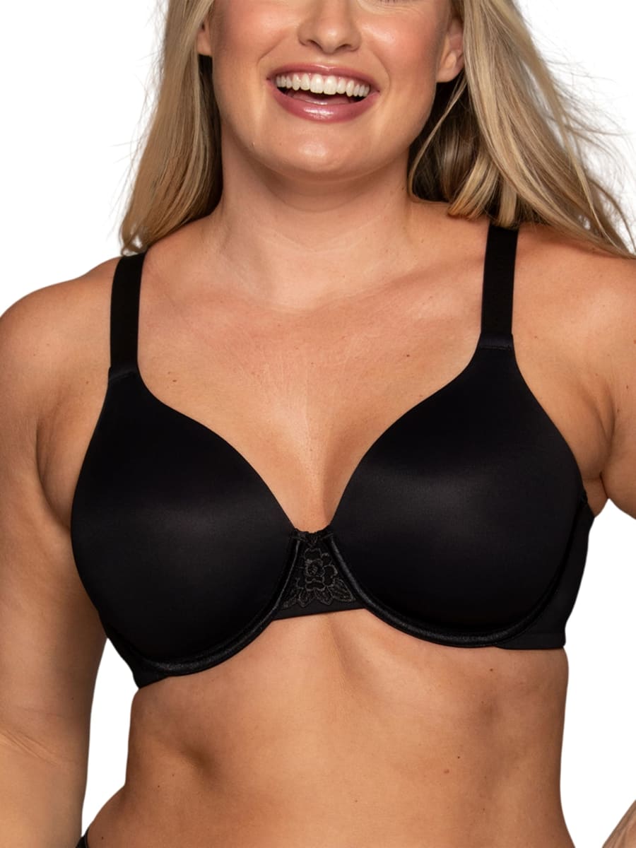 Vanity Fair Women's Beauty Back Full Figure Underwire Bra 76380, Midnight Black, 36D