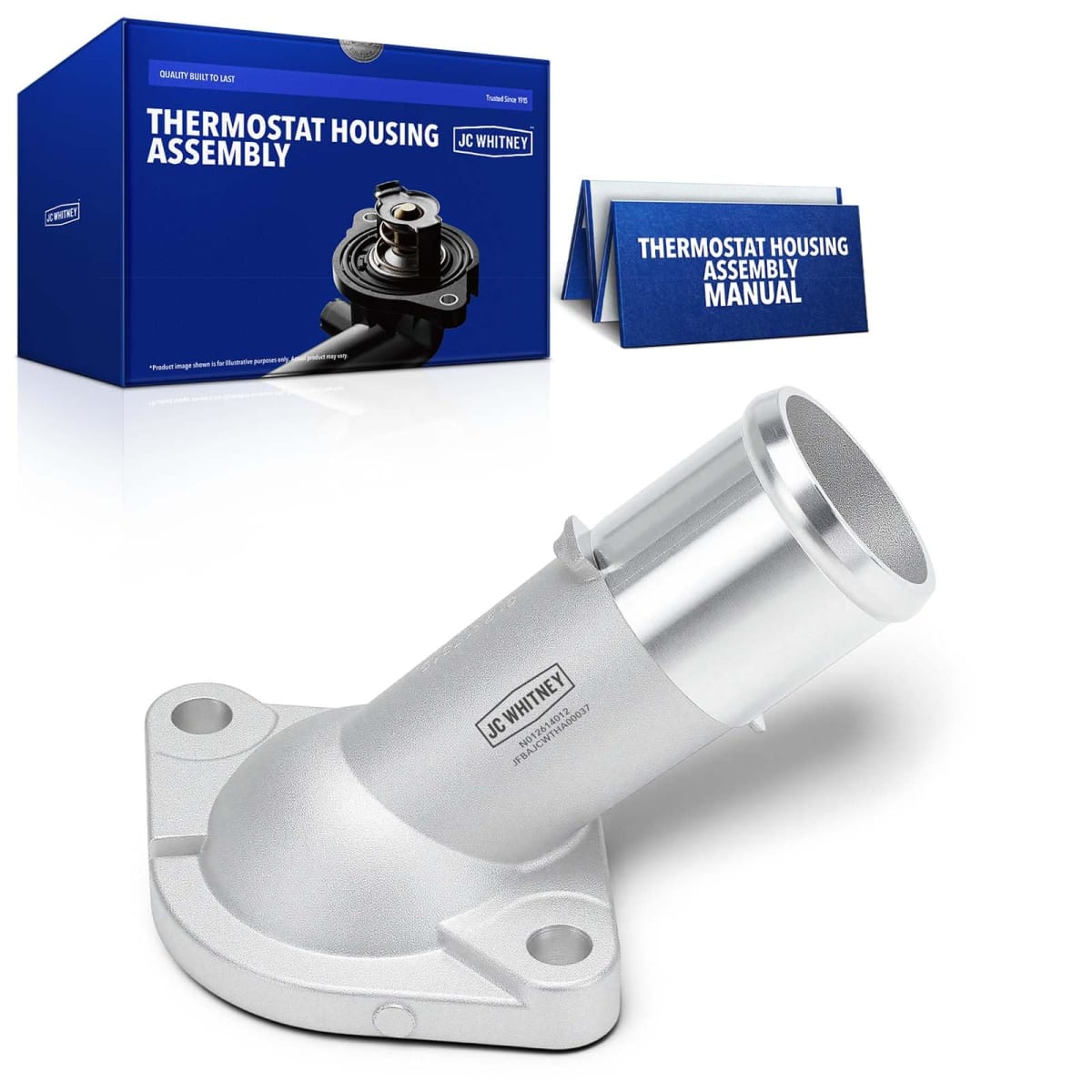 JC Whitney JFBAJCWTHA00037 Engine Coolant Thermostat Housing Assembly - Compatible with Nissan Rogue 2008-2020, Altima 2007-2018, Sentra 2007-2012, Rogue Select 2014-2015 - 2.5L