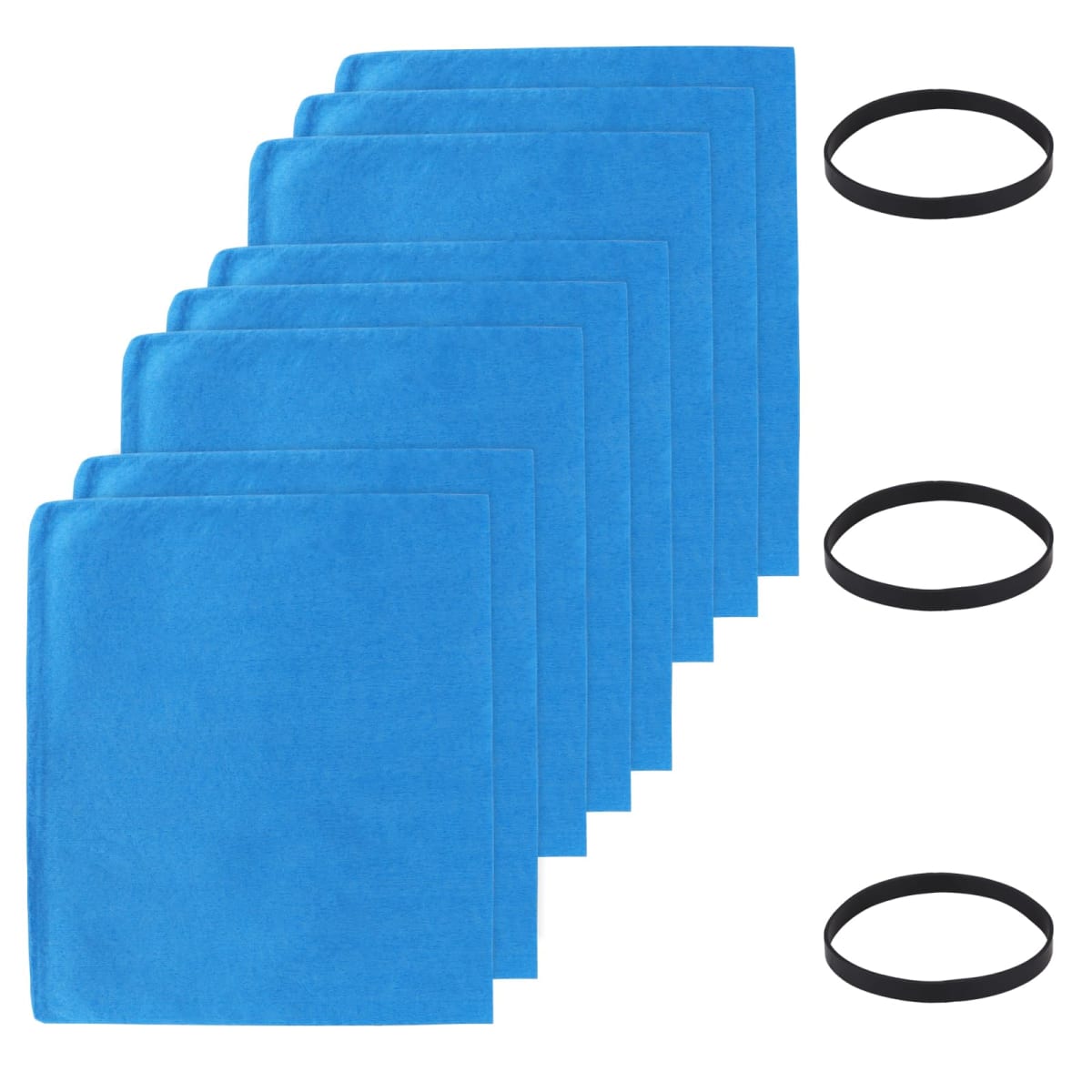 25-1217 Reusable Dry Filter Bags for Stanley 1 2 3 4 5 6 gallon Wet/Dry Vacuum SL18129,SL18116P, SL18115P, SL18115, SL18130, SL18116, Part# 25-1217 with 3 Retaining Bands (8 Pack)