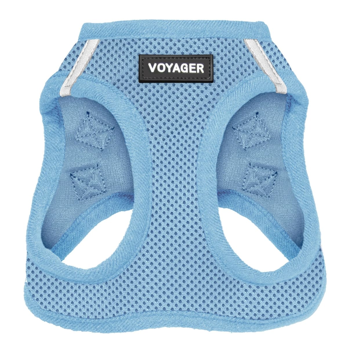 Best Pet Supplies Voyager Step-in Air Harness - All Weather Mesh, Reflective, No Pull Harness for Dogs, Cats - Secure with Hook & Loop Fastener, Buckle, Double D-Rings - Baby Blue, S