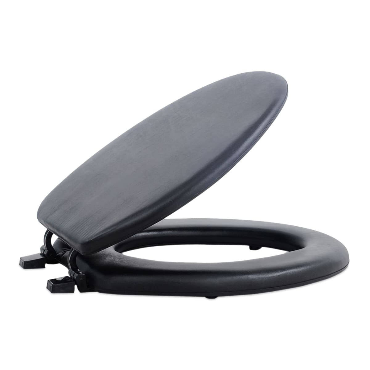 Achim Home Furnishings TOVYELBK04 Fantasia Elongated Toilet Seat, 19-Inch, Soft Black