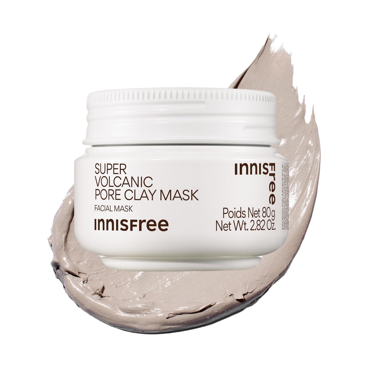 Innisfree Super Volcanic Clay Mask, Premium Korean Skincare with AHA and Natural Clusters for Deep Pore Detox, Gentle Exfoliation, Oil Control