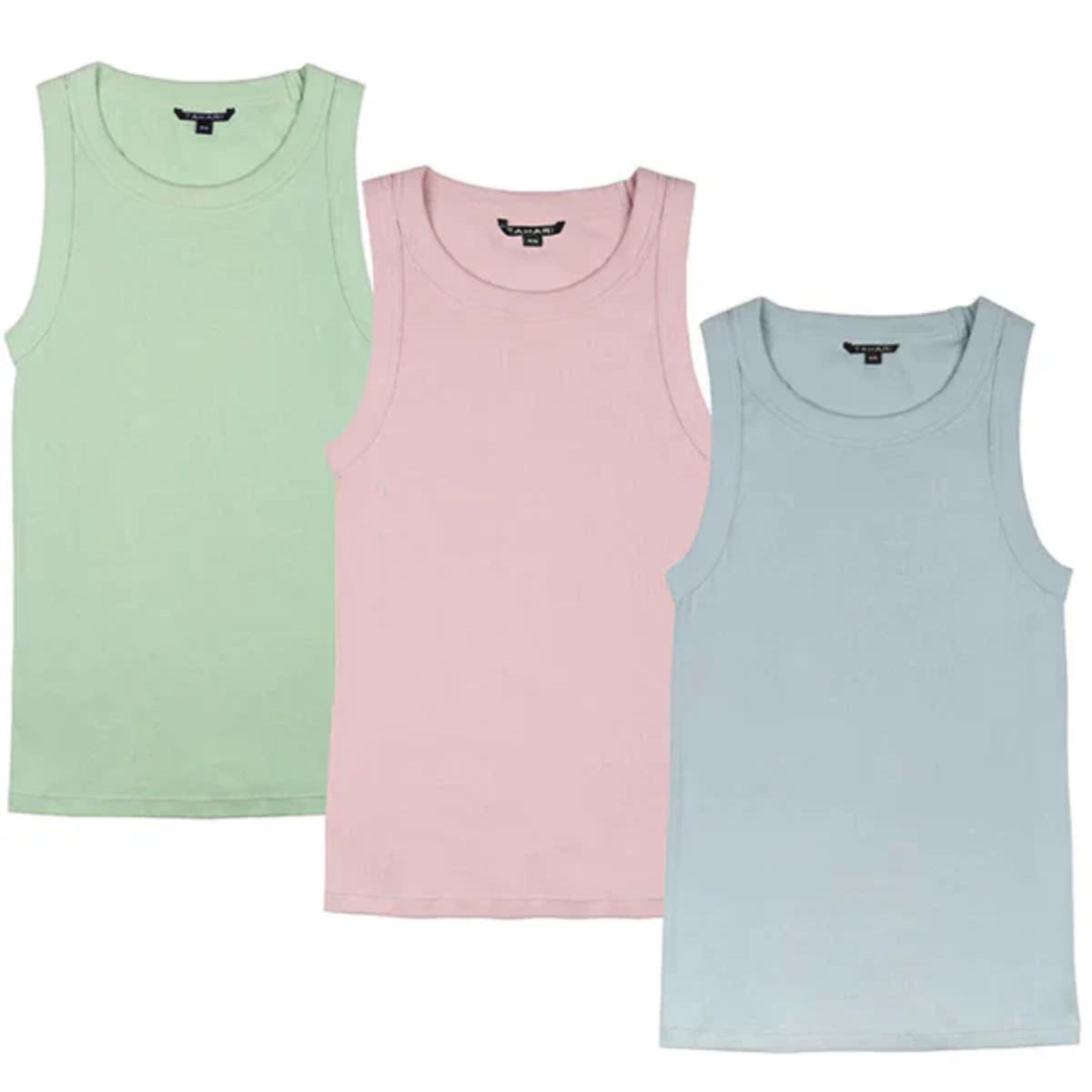 TAHARI Ribbed Cotton Tank Top M/M (8-10)