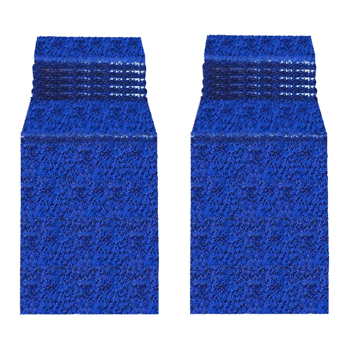 2 Packs Royal Blue Sequin Table Runners - 12 x 108 inches Glitter Sapphire Blue Table Runners for Birthday Wedding Bachelorette Baby Shower Valentine's Day Party Table Decorations Supplies
