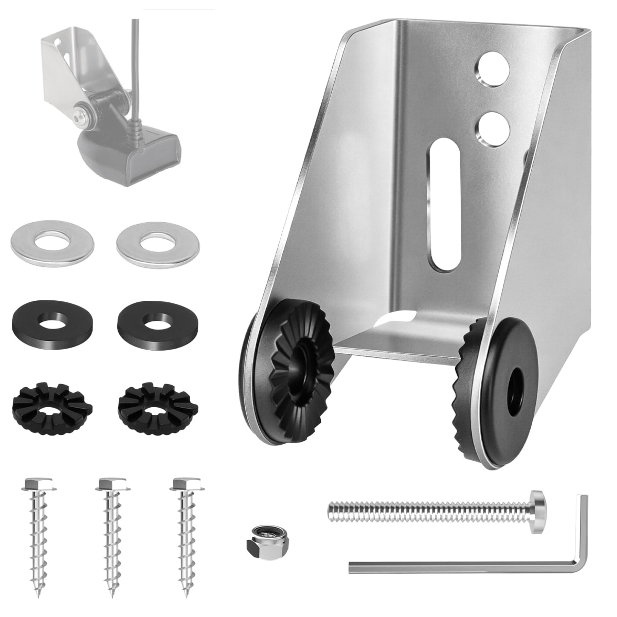 740162-1 XNT Transducer Mount, MHX MXNT Metal Transducer Mounting Bracket for Si G2N Transom Mounting Hardware, Transducer Mount fit XNT Transom-Mount Transducers