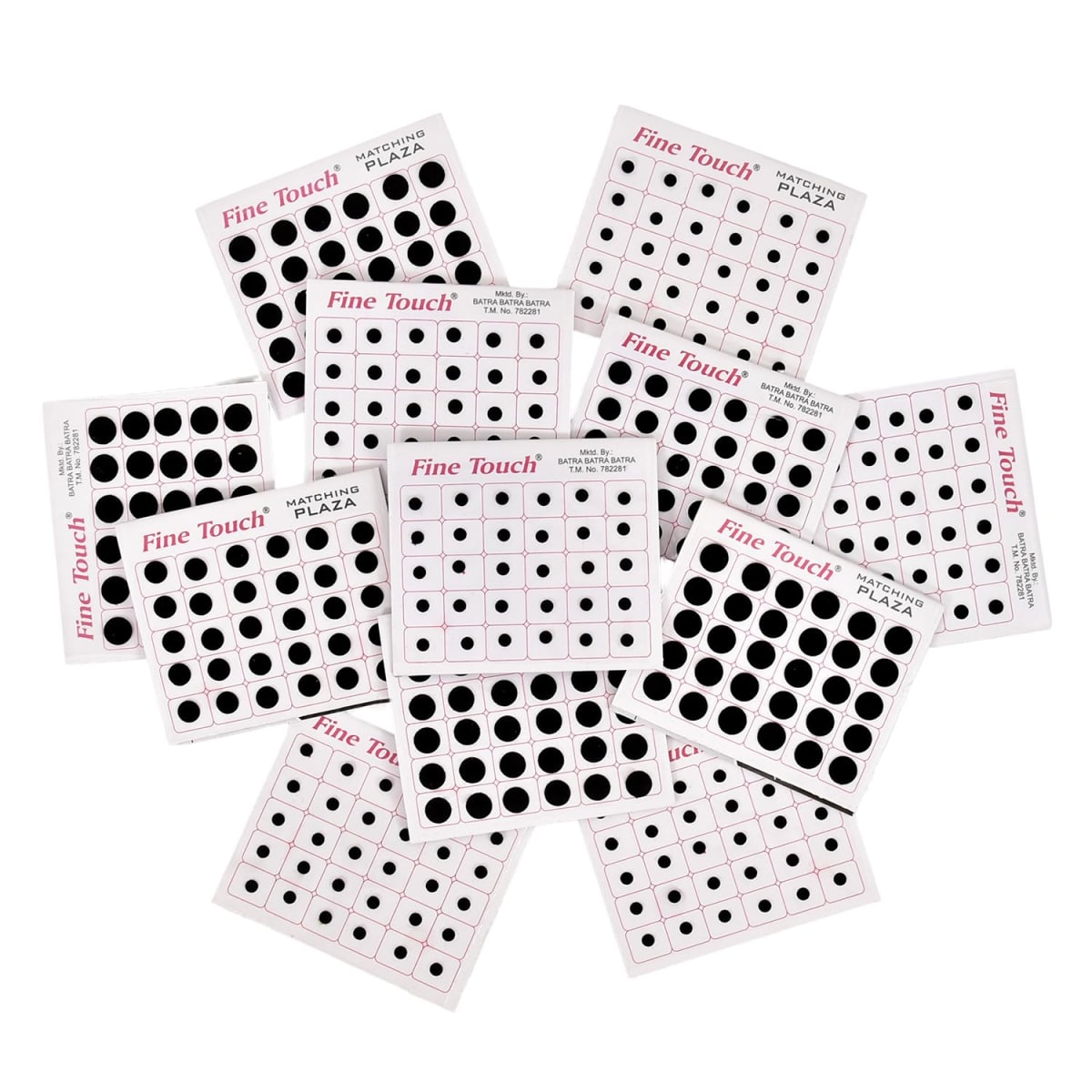 720 Bindi Count Black Color Multi Size Polka Dots Indian Daily Use or Craft work Bindi (Black)