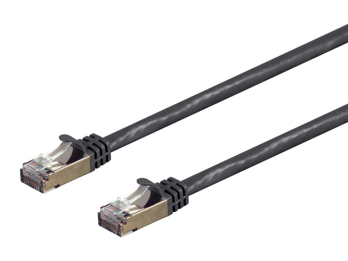 Monoprice Cat7 Ethernet Network Patch Cable - 15 feet - Black | 26AWG, Shielded, (S/FTP) - Entegrade Series