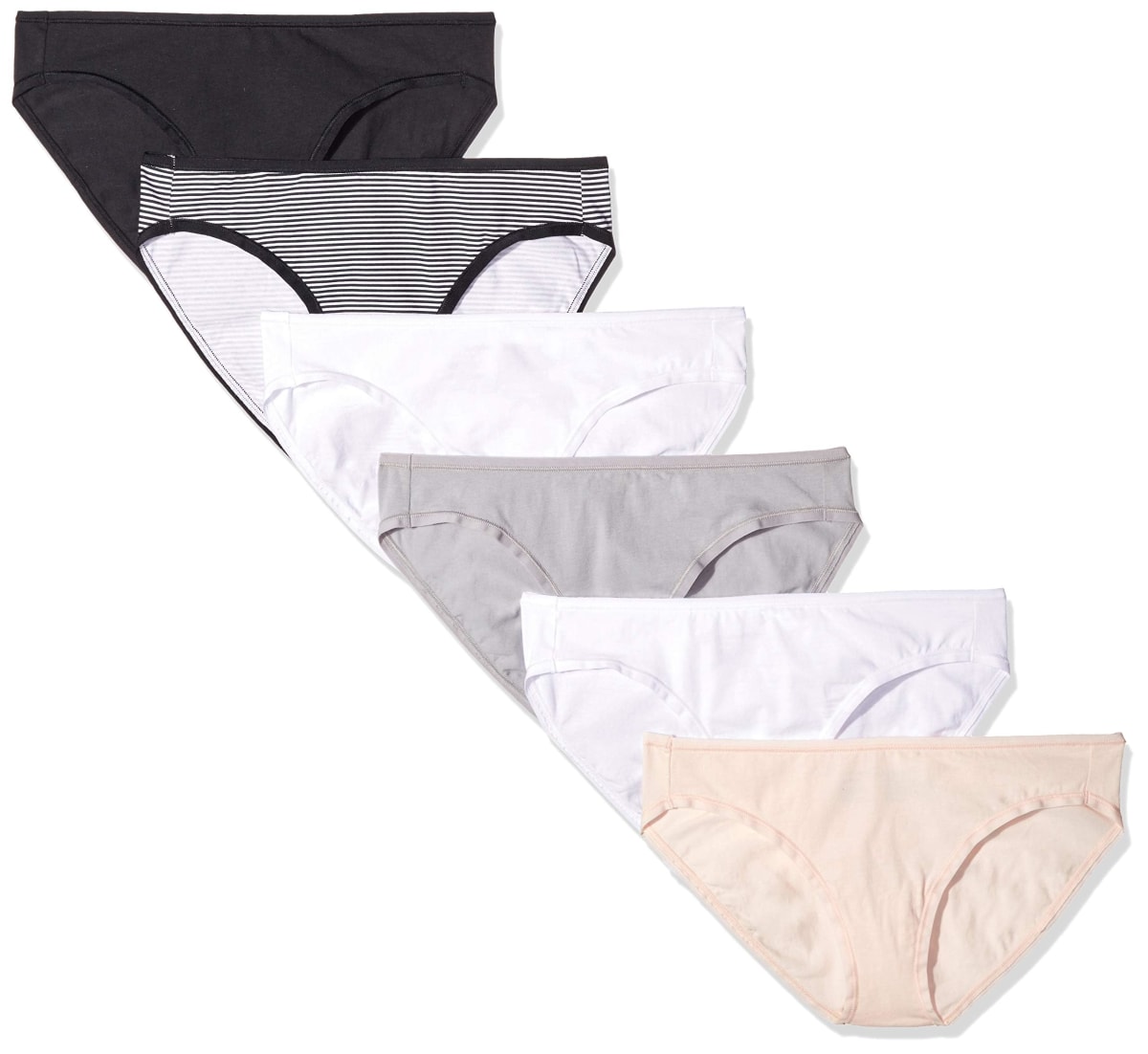 Amazon Essentials Women's Cotton Stretch Bikini Panty, 6-Pack Basic Assorted, XX-Large