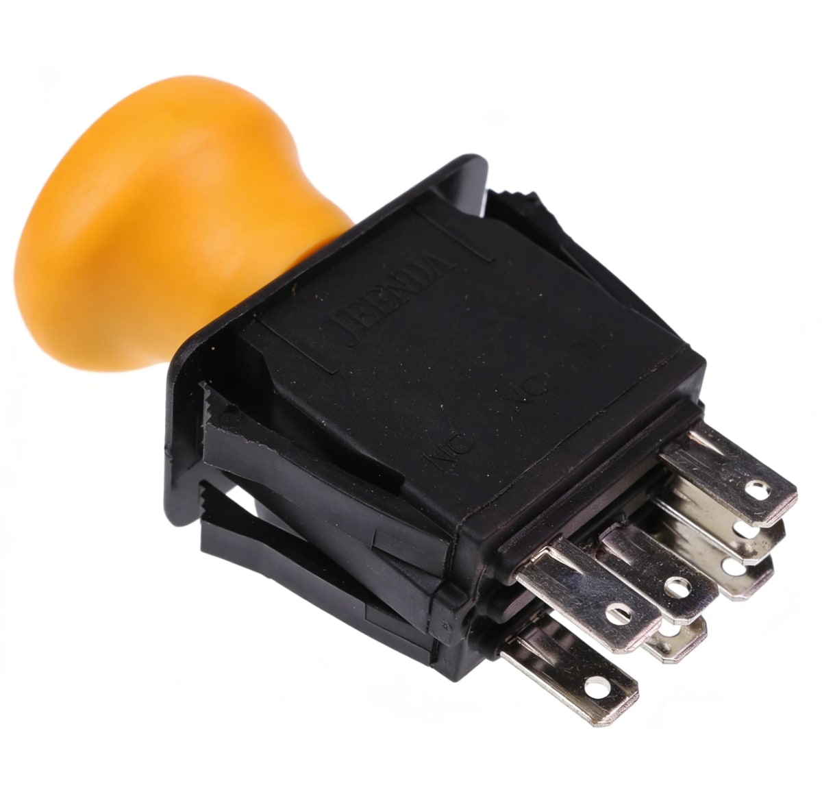 JEENDA PTO Switch 925-04175A, 2 Positions, Push Button Actuator, Yellow, Manual Operation