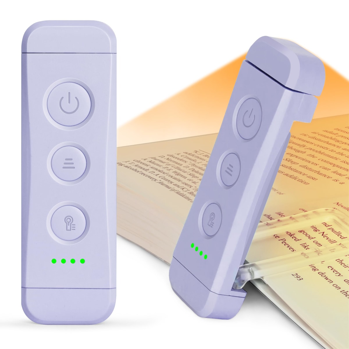 Glocusent USB Rechargeable Book Light for Night Reading - Eye Caring LED Reading Light with 3 Light Colors & 5 Brightness Levels, Compact & Long-Lasting, Ideal for Reading in Bed, Book Lovers & Kids