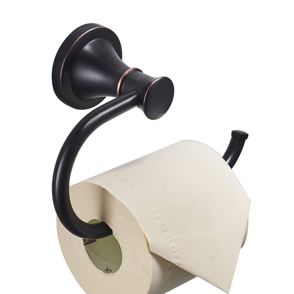 BESy Oil Rubbed Bronze Toilet Tissue Paper Holder Oil Rubbed Bronze Bathroom Accessories Toilet roll Paper Hanger Wall Mounted Rustproof