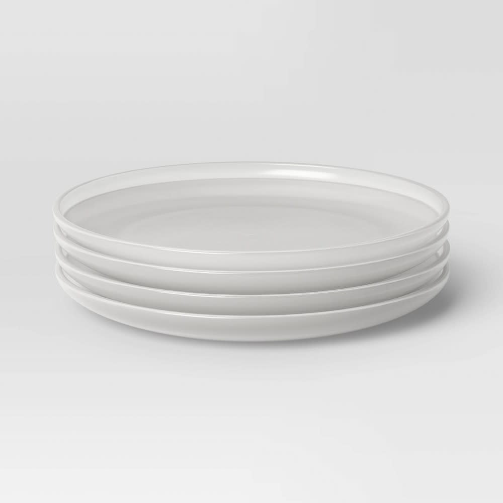 4pc 6" Appetizer Plates Light Gray - Room Essentials™