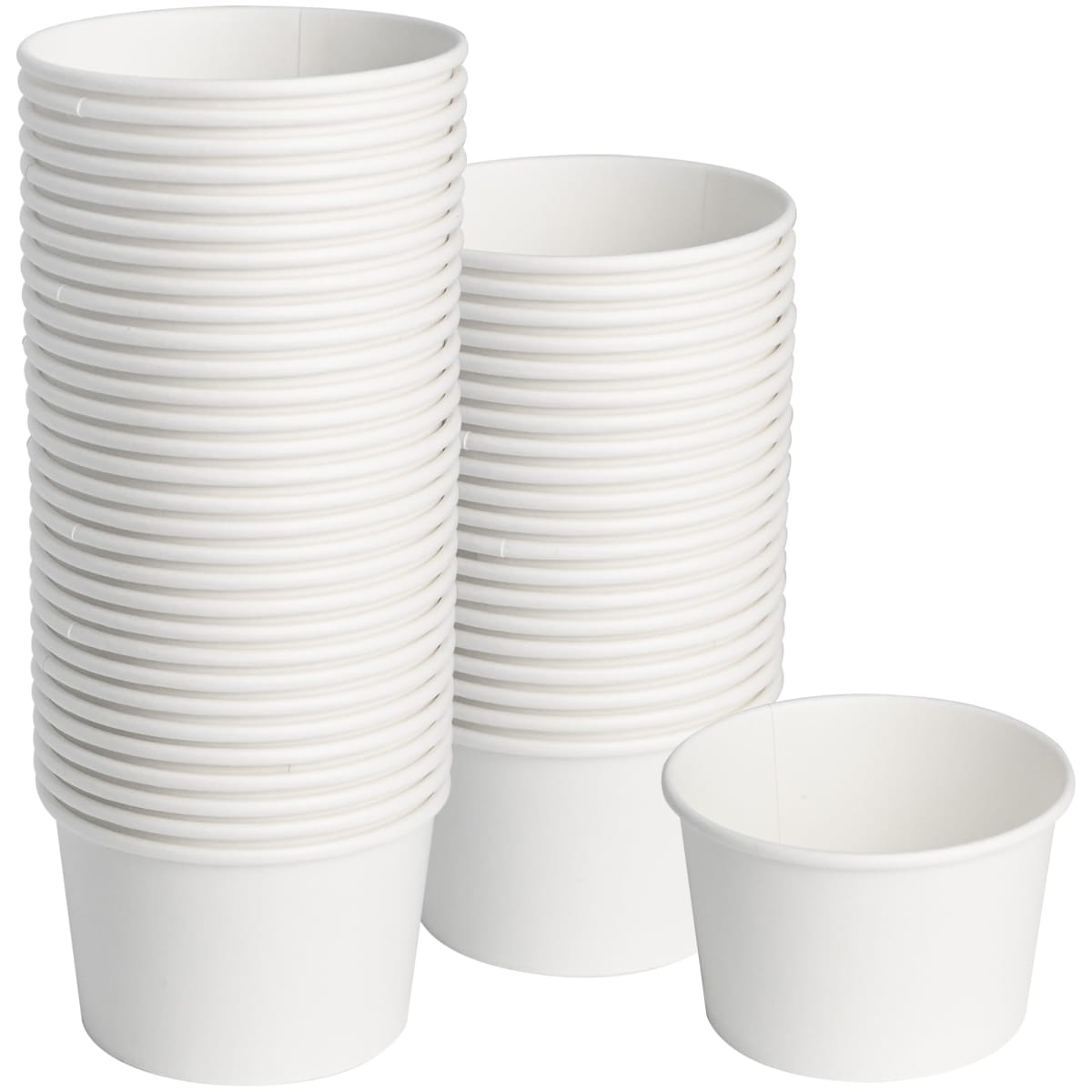 ESSENTIAL Paper Ice Cream Cups, 50 Pcs 8oz Paper Snack Bowls
