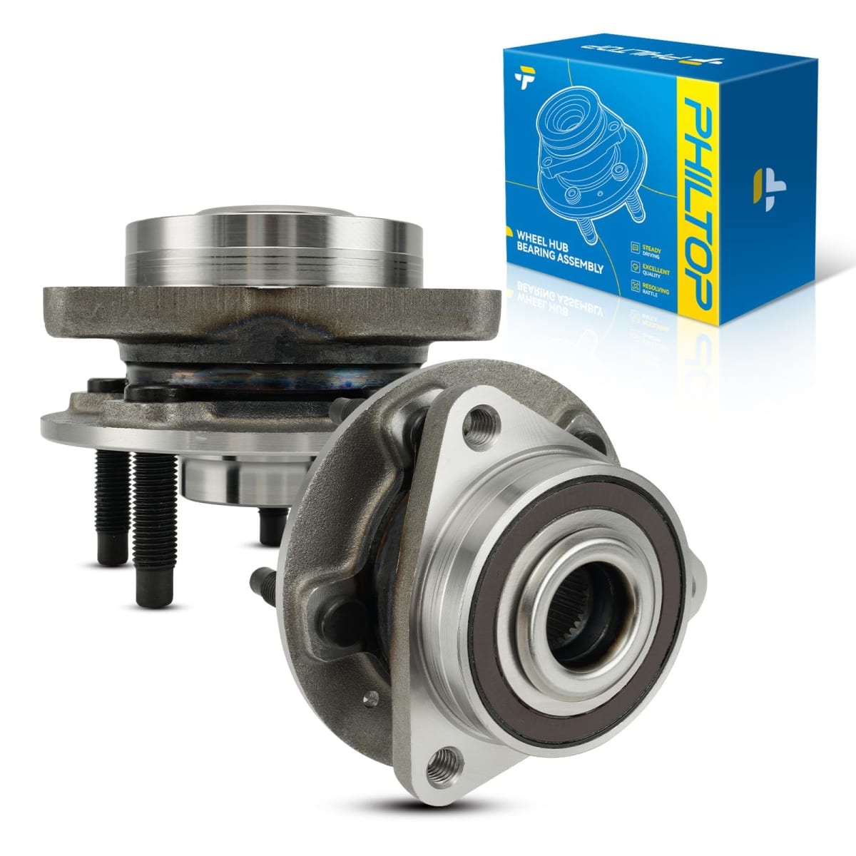 PHILTOP 513408 x2 Front Wheel Hub Assembly Fit for Chevy Cruze