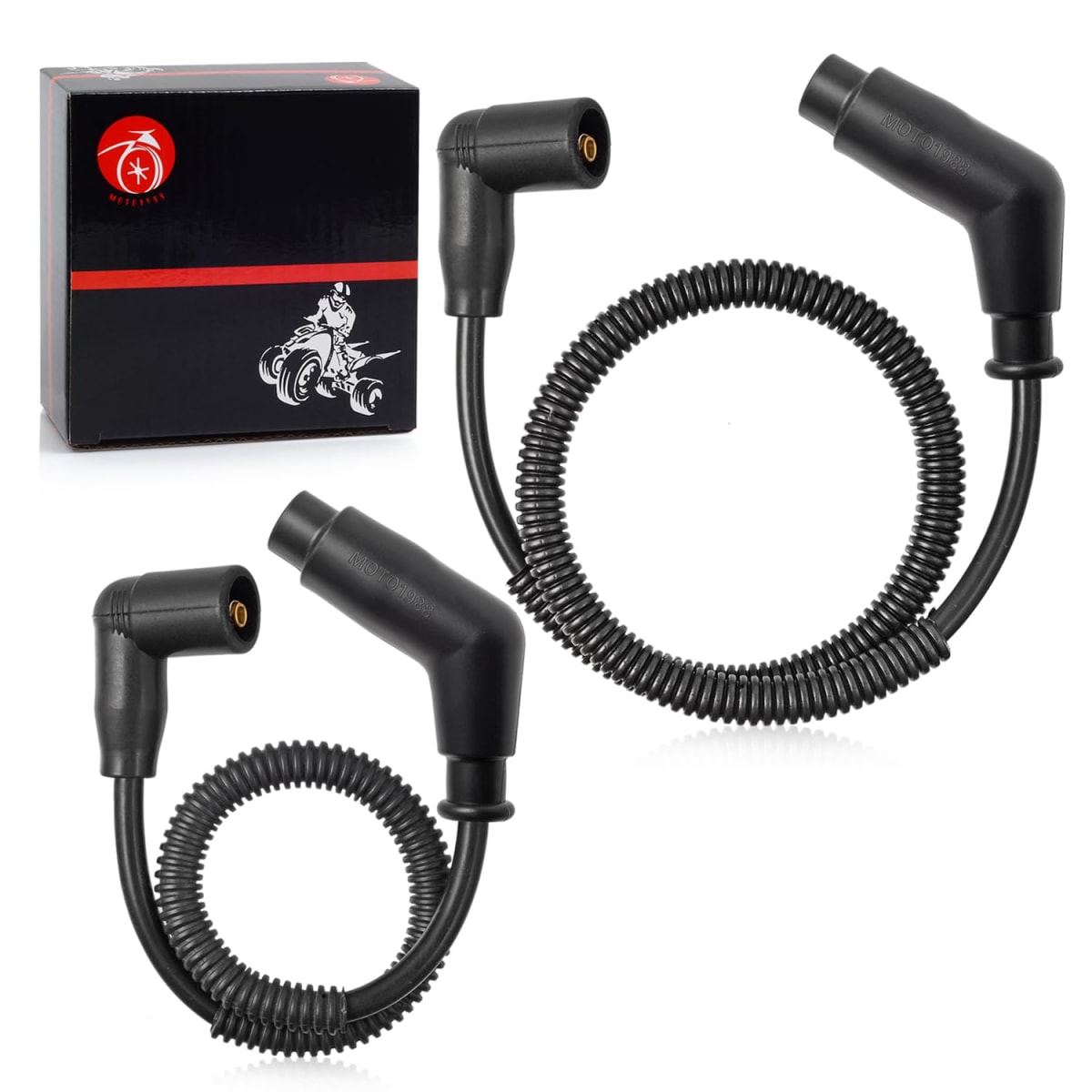 Spark Plug Cap & Wire 15in/24.4in For Can Am Commander Maverick Outlander Renegade MAX 500 570 650 800 800R 1000 1000R TRAXTER 500 650
