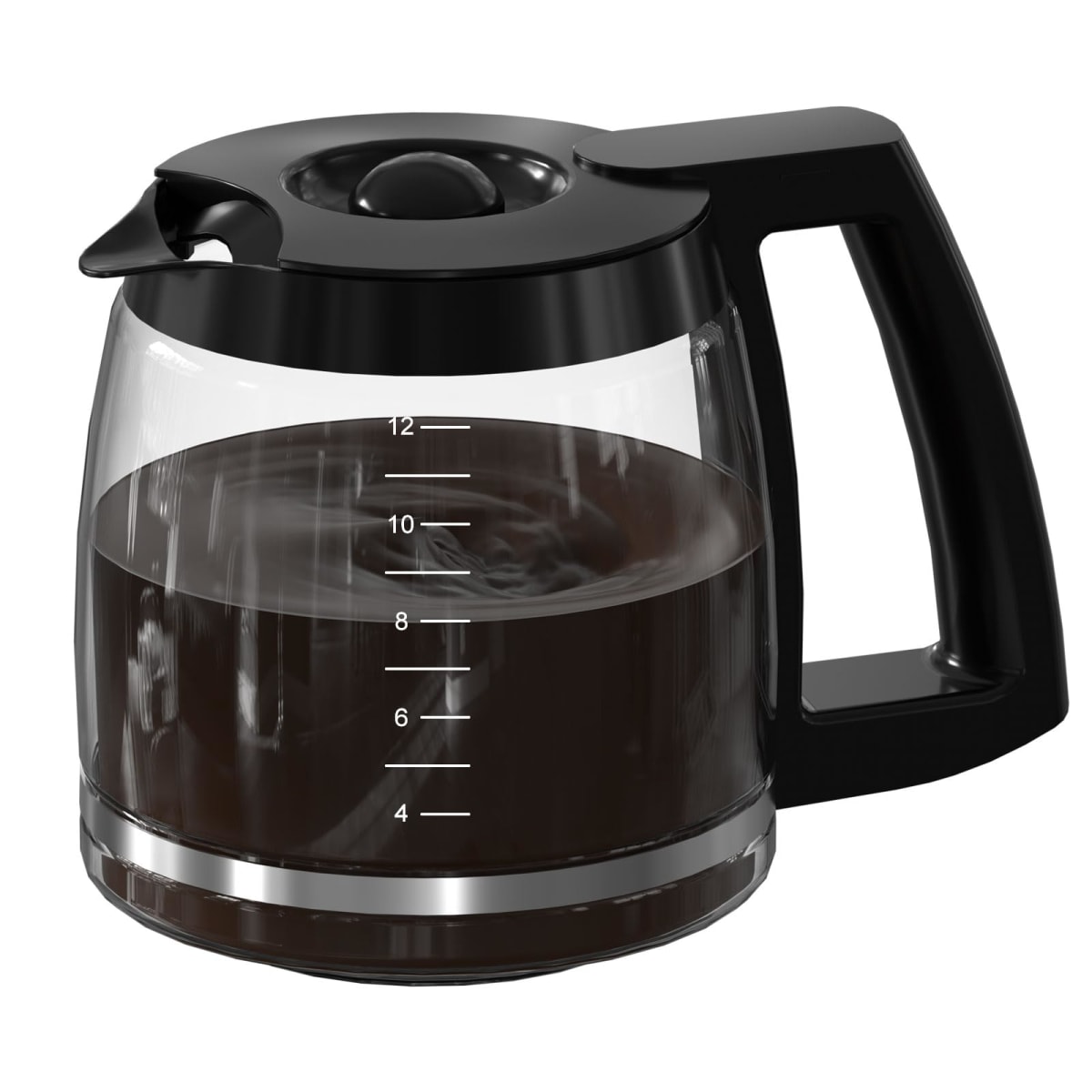 12-Cup Coffee Pot Replacement Compatible with Cuisinart Coffee Maker Models SS-12, SS-15, SS-16, DCC-1100BK, DCC-1200, DCC-2650, CHW-12P1, DGB-400, DGB-550BK, DGB-550BK1, DGB-625BC and DGB-700BC