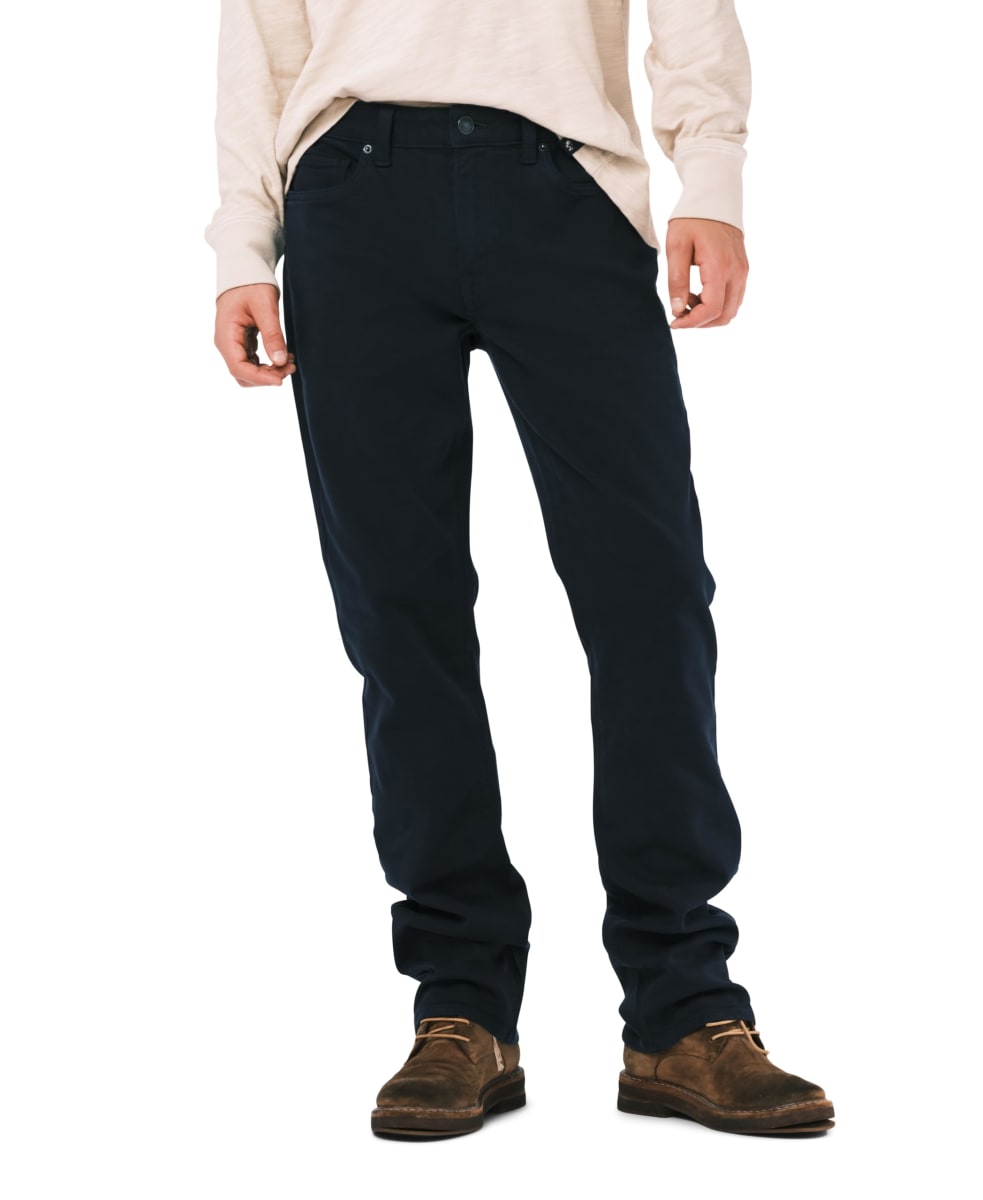 Buffalo David Bitton Men's Non-Denim Straight Six French Terry Knit Pants, Whale, 30W x 32L
