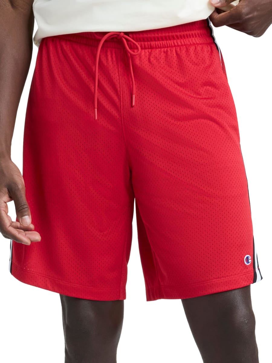 Champion Men's 10" Lacrosse Shorts, Tango Red, X-Large