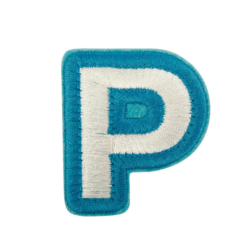 Ink & Barrel Self-Adhesive Letter P Patch - White