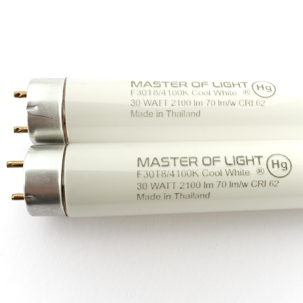 Master Of Light F30T8/CW T8 Fluorescent Bulb, 36", 30W, 4100K, 2-Pack