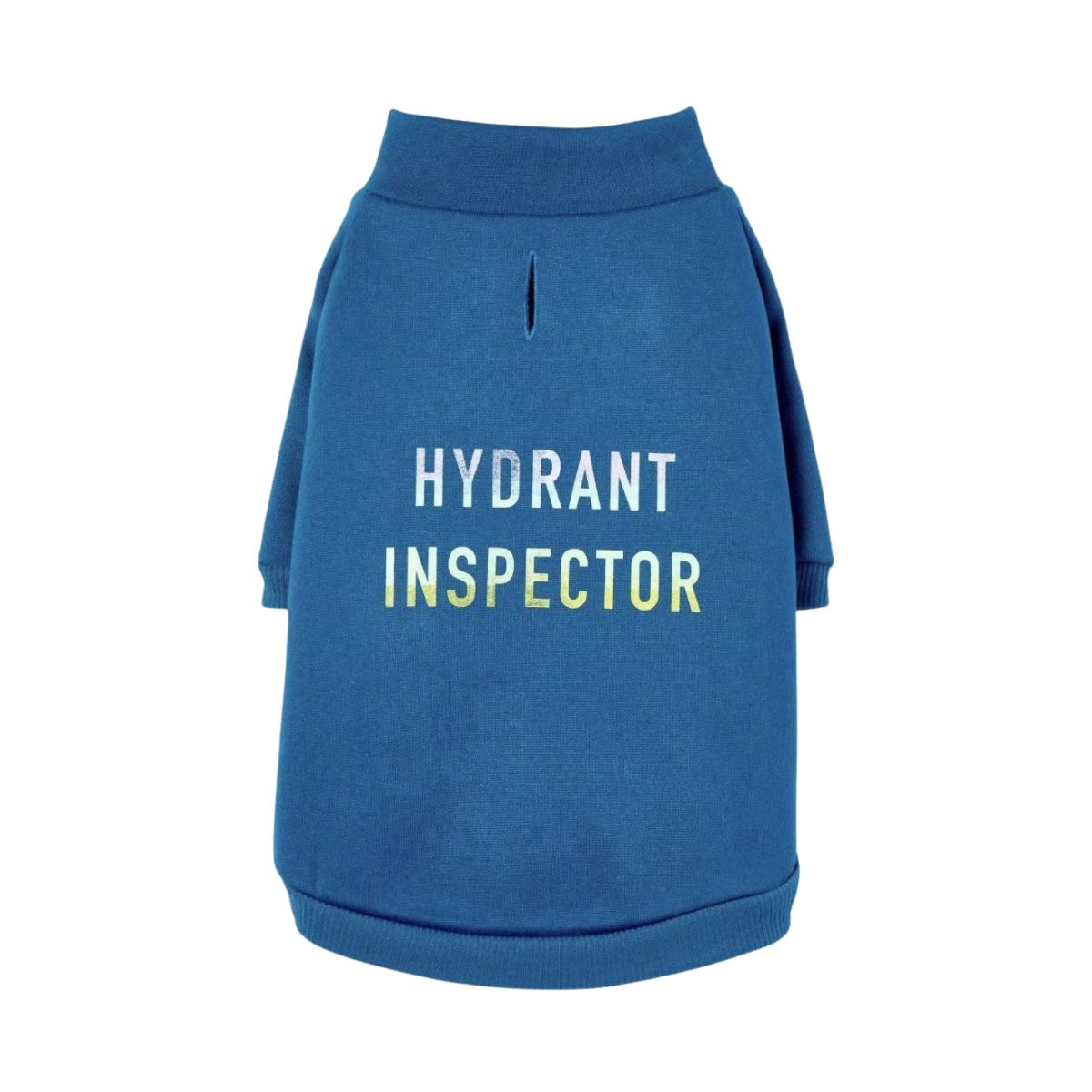 Blue Fleece Hydrant Inspector Dog Sweater Size XL