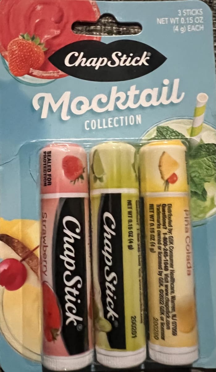 ChapStick Mocktail Collection: Mojito, Strawberry Daiquiri, Pia Colada